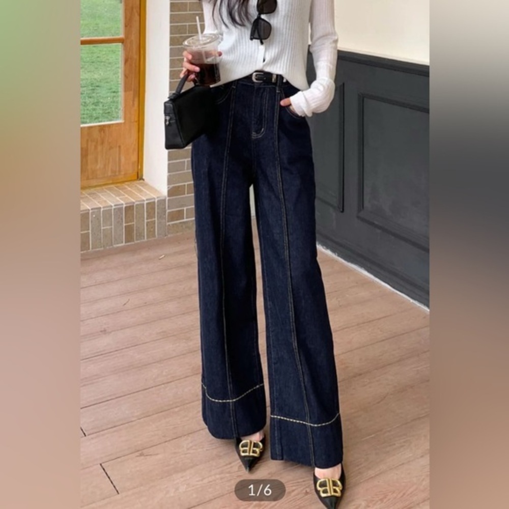 Wide Leg Denim Jeans Commense Cc23 M